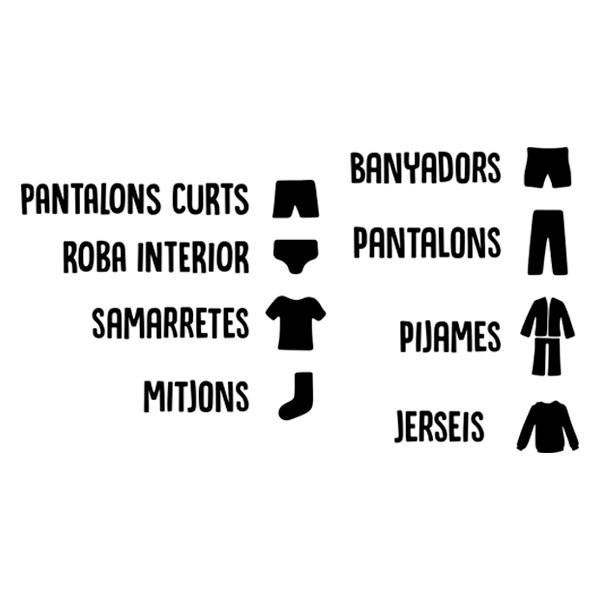 Wall Stickers: Clothing Labels in Catalan