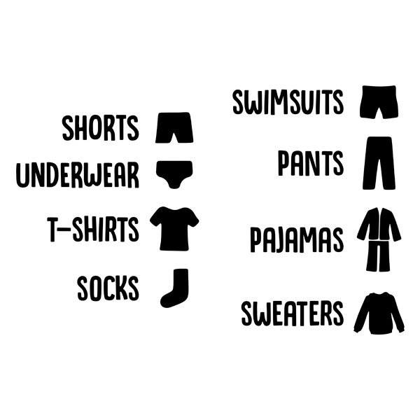 Wall Stickers: Clothing Labels