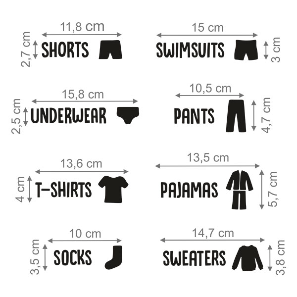 Wall Stickers: Clothing Labels