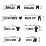 Wall Stickers: Clothing Labels in Spanish 2