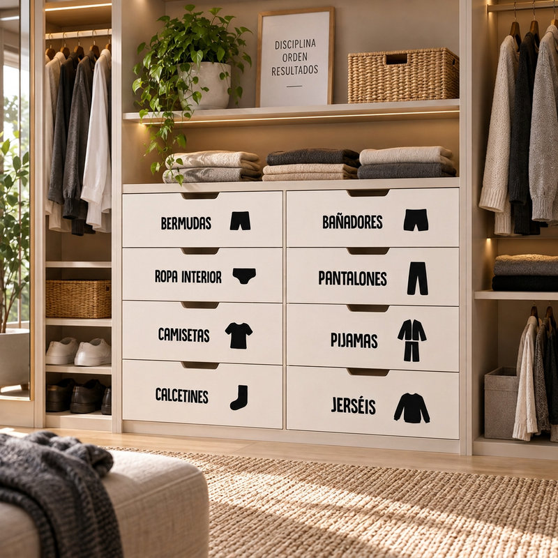 Wall Stickers: Clothing Labels in Spanish