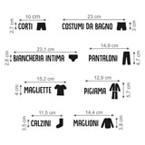 Wall Stickers: Clothing Labels in Italian 2