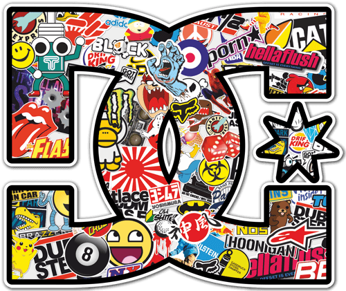 Car & Motorbike Stickers: DC Sticker Bomb