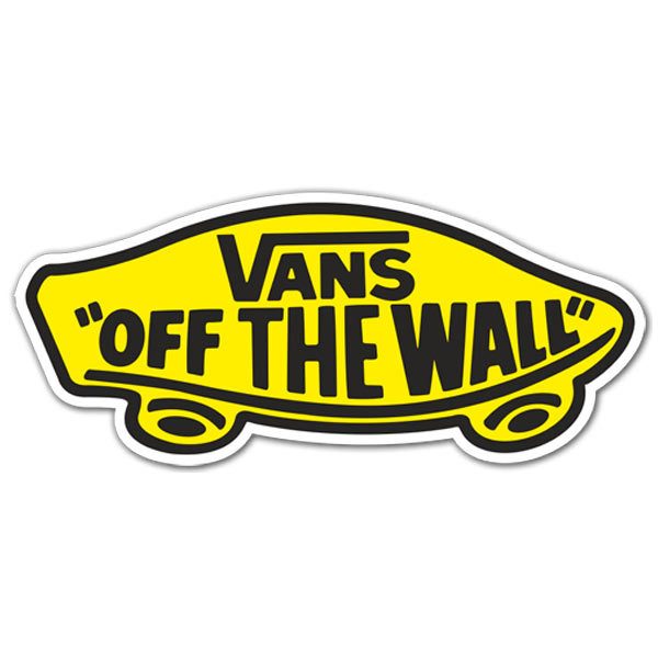 Sticker Vans off the wall yellow 