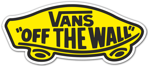 Sticker Vans off the wall yellow 