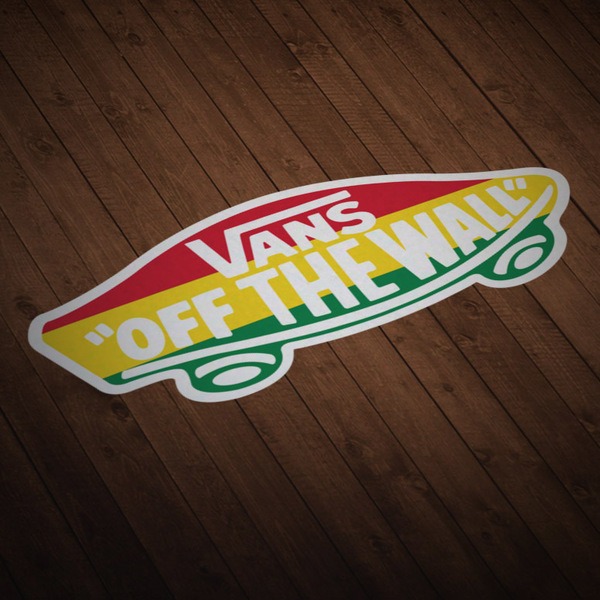 Sticker Vans off the wall Rastafari 