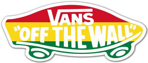 Car & Motorbike Stickers: Vans Off The Wall Rasta Logo