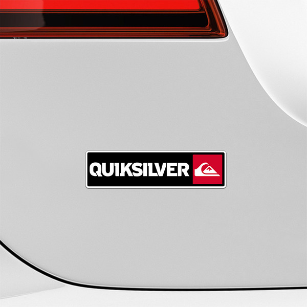 Car & Motorbike Stickers: Quiksilver Red and Black