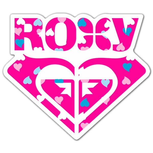 Car & Motorbike Stickers: Roxy hearts