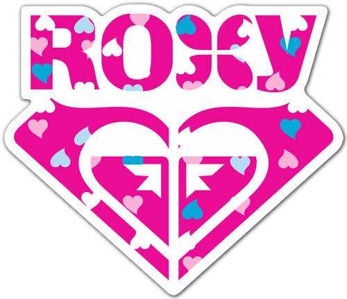 Car & Motorbike Stickers: Roxy hearts