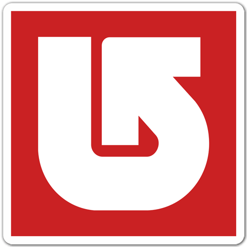 Car & Motorbike Stickers: Burton red logo