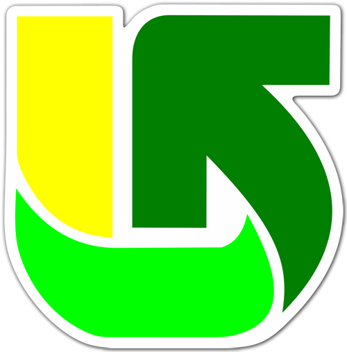 Car & Motorbike Stickers: Burton yellow and green