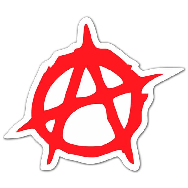Car & Motorbike Stickers: Symbol of Anarchy in Irregular Circle
