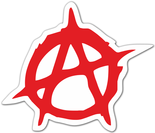 Car & Motorbike Stickers: Symbol of Anarchy in Irregular Circle