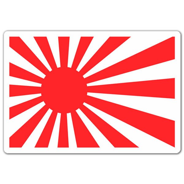 Adesivi 3D Rising Sun – 3 Pezzi, 70x35 Mm, Resistenti A Raggi UV, Intemperie E Autolavaggio, Made In Germany