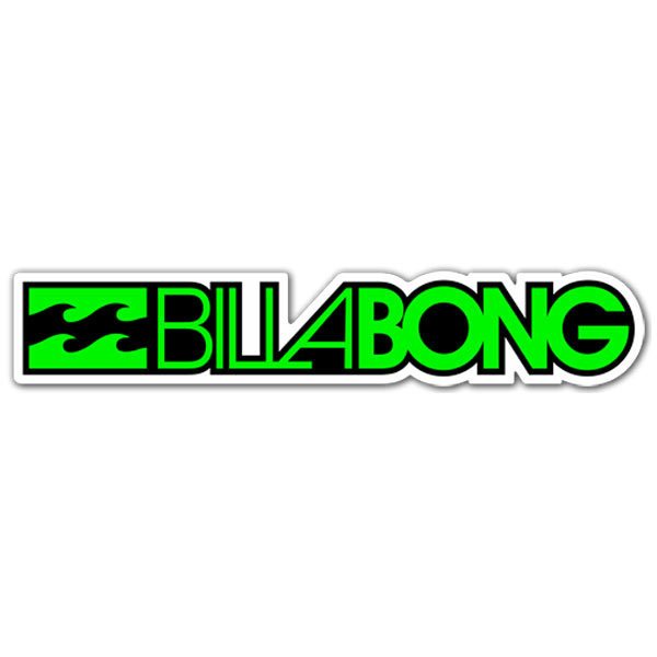 Car & Motorbike Stickers: Billabong Green and Black