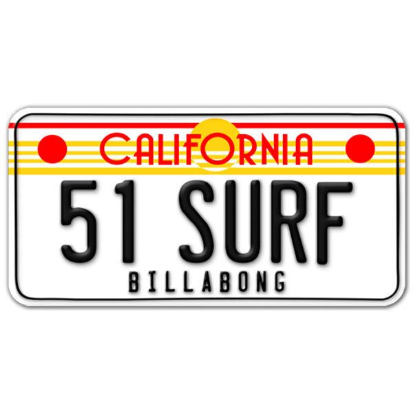 Car & Motorbike Stickers: Billabong California License Plate