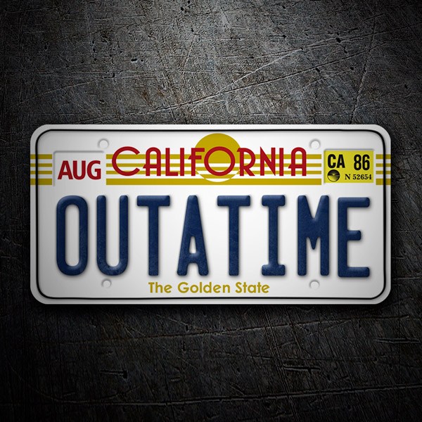 Car & Motorbike Stickers: License Plate Return to the Future