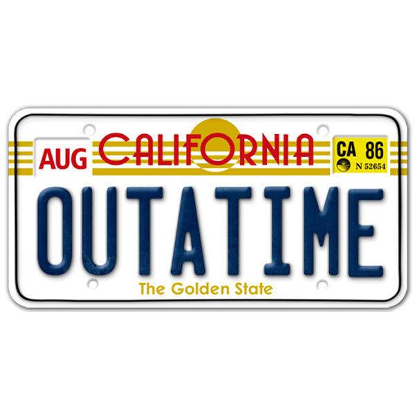 Car & Motorbike Stickers: License Plate Return to the Future