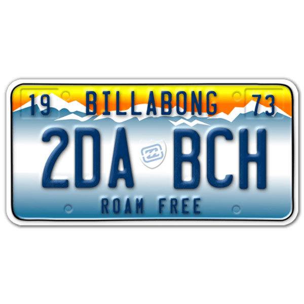 Car & Motorbike Stickers: Billabong License Plate