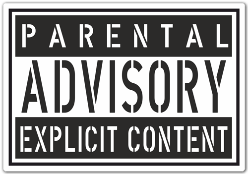 Car & Motorbike Stickers: Parental Advisory Explicit Content 0