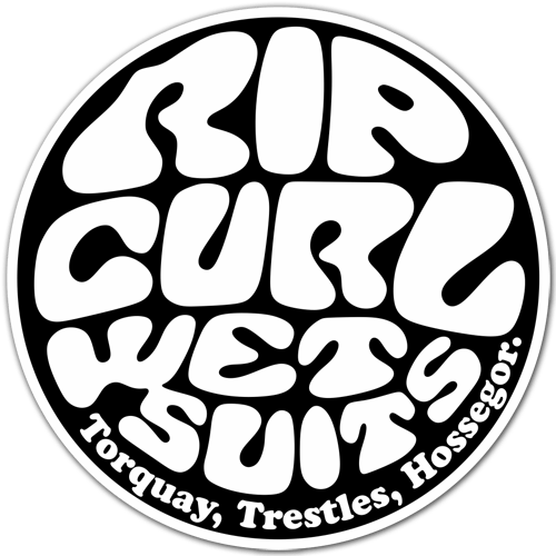 Car & Motorbike Stickers: Rip Curl Wet Suits Black and White 0