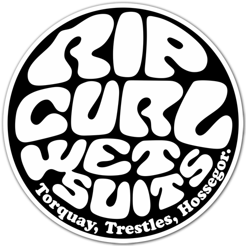 Car & Motorbike Stickers: Rip Curl Wet Suits Black and White