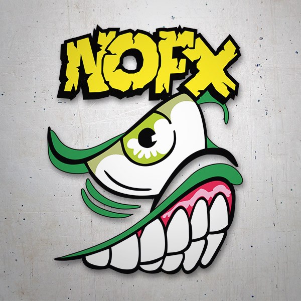 Car & Motorbike Stickers: Smiling Punk Logo NOFX