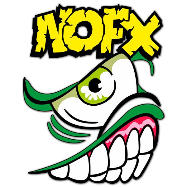 Car & Motorbike Stickers: Smiling Punk Logo NOFX