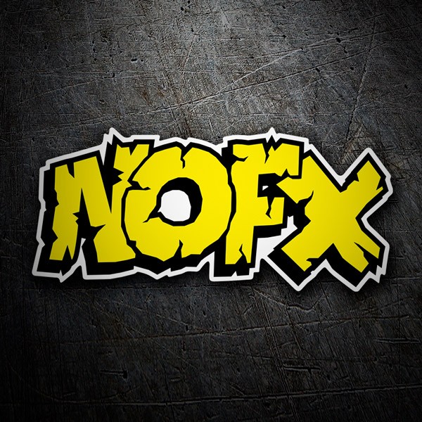 Car & Motorbike Stickers: NOFX in Uppercase with Stylized Typography