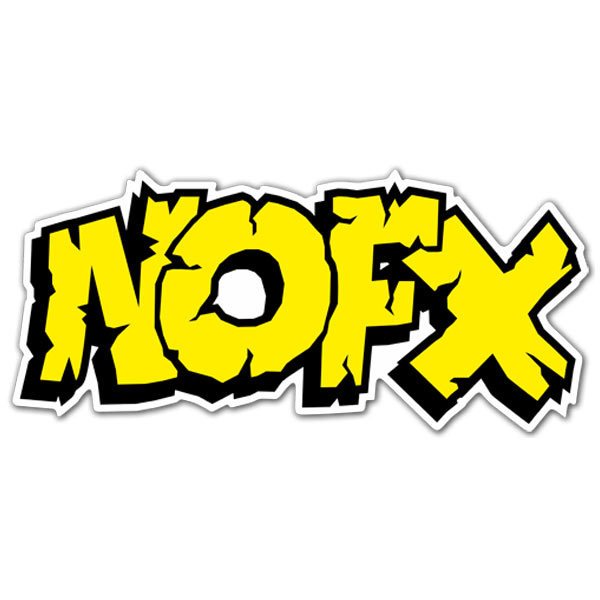 Car & Motorbike Stickers: NOFX in Uppercase with Stylized Typography