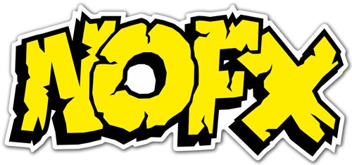 Car & Motorbike Stickers: NOFX in Uppercase with Stylized Typography
