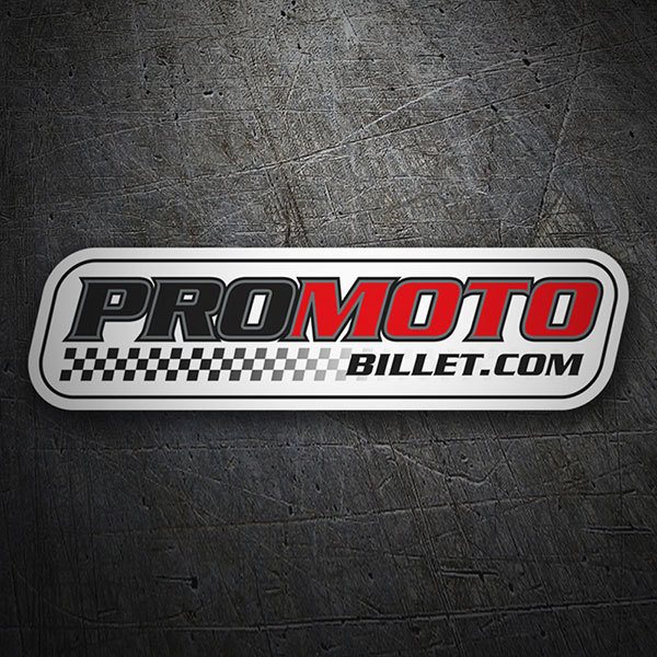 Car & Motorbike Stickers: ProMoto Billet with Checkered Flags