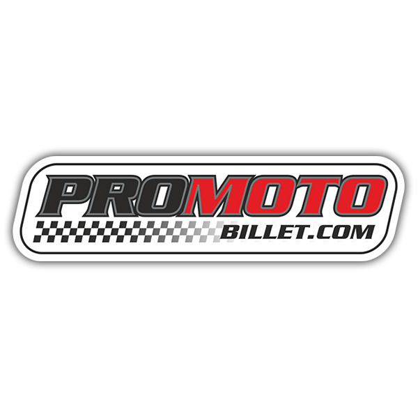 Car & Motorbike Stickers: ProMoto Billet with Checkered Flags