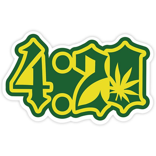 Car & Motorbike Stickers: Marijuana Day