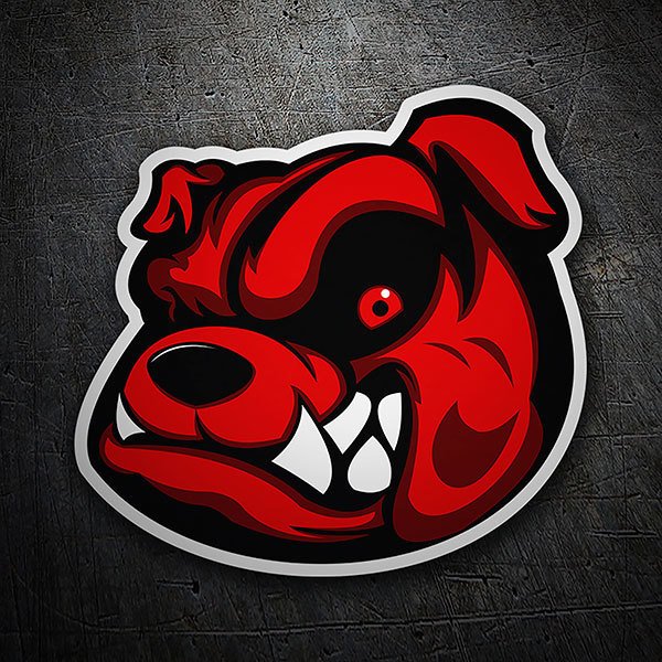 Car & Motorbike Stickers: Red Dog Caricature