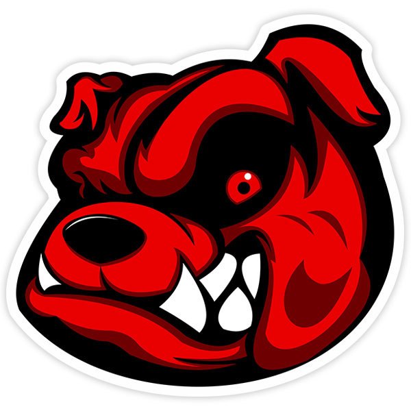 Car & Motorbike Stickers: Red Dog Caricature