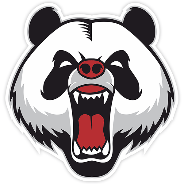 Car & Motorbike Stickers: Frontal panada bear