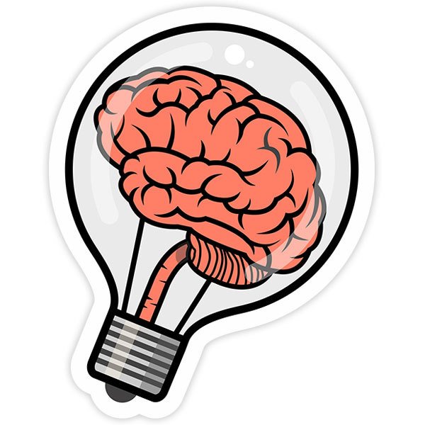 Car & Motorbike Stickers: Brain in a bulb