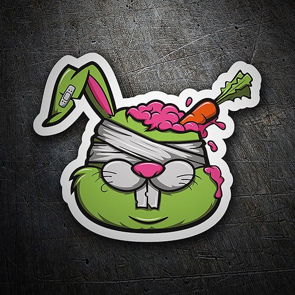 Car & Motorbike Stickers: Zombie rabbit