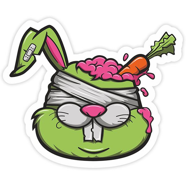 Car & Motorbike Stickers: Zombie rabbit