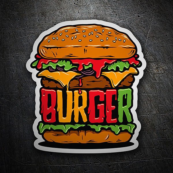 Car & Motorbike Stickers: Burger