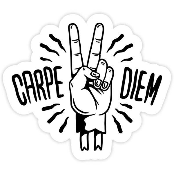 Car & Motorbike Stickers: Hand carpe diem