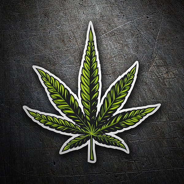 Car & Motorbike Stickers: Marijuana leaf