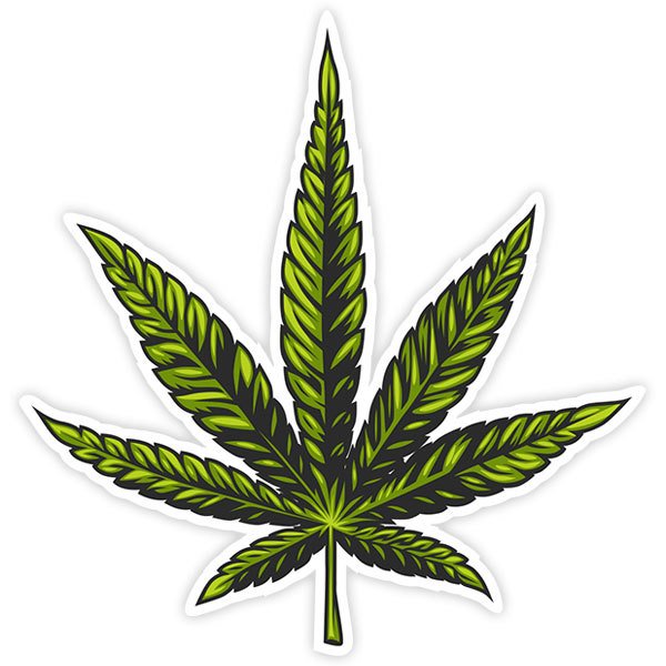 Car & Motorbike Stickers: Marijuana leaf