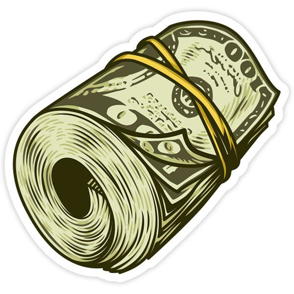 Car & Motorbike Stickers: Roll of dollars