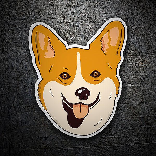 Car & Motorbike Stickers: Welsh Corgi animated