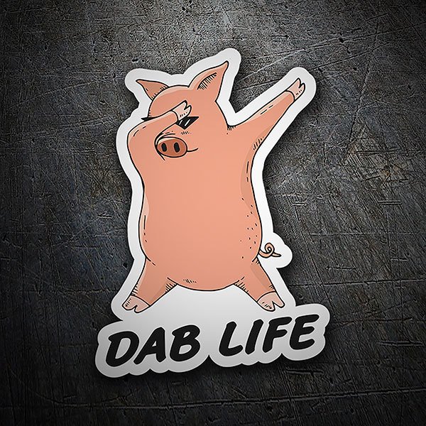 Car & Motorbike Stickers: Pig, Dab life