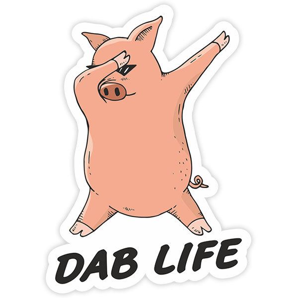 Car & Motorbike Stickers: Pig, Dab life