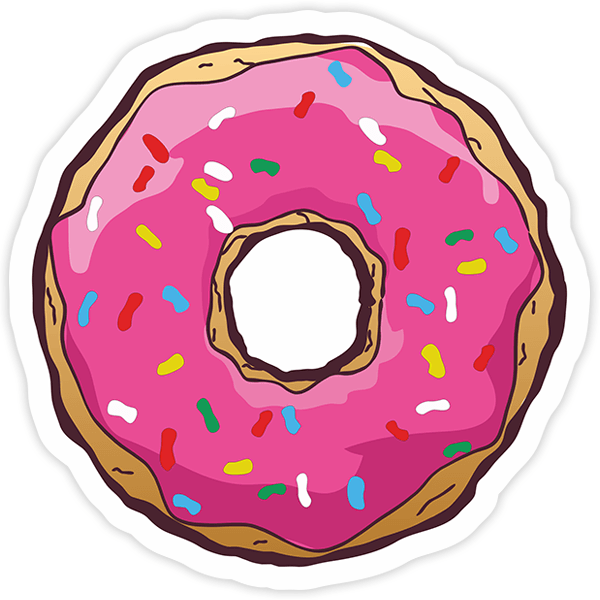 Car & Motorbike Stickers: Homer Simpson's Donut